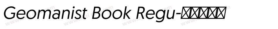 Geomanist Book Regu字体转换